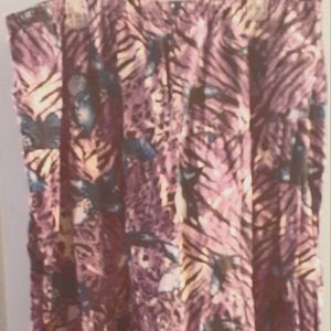 Basic Editions 2x purple tiger and butterfly skirt